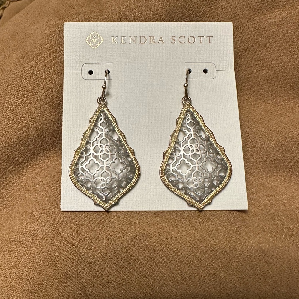 Kendra Scott Gold and Silver Filigree Earrings